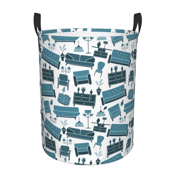 Xecao Modern Furniture Print Laundry Hamper Basket,designed for Blanket Storage and Nursery Clothes in the Bedroom