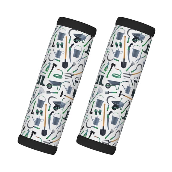 Xecao Modern Industry Print 2 Pack Luggage Handles Wrap Grips Identifiers Bright Luggage Markers, Unique Travel Essentials,Bright Luggage Markers