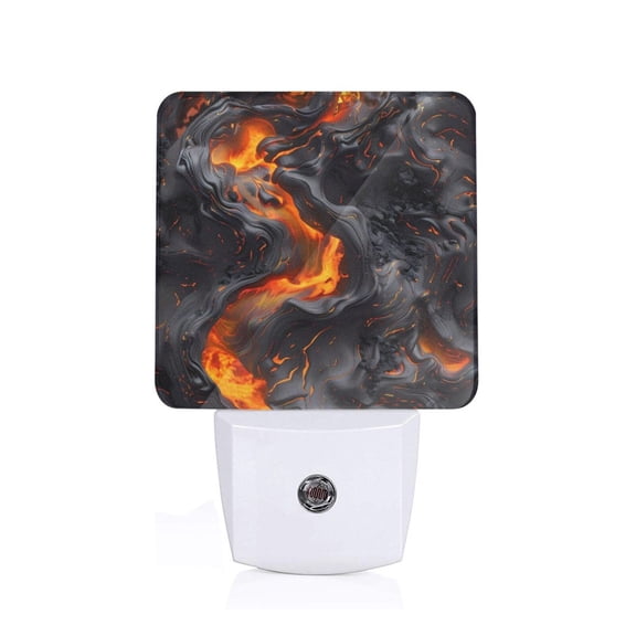 Xecao Molten Lava Abstract Flow for Night Light - a Wall-mounted LED Fixture with A Dusk-to-dawn Sensor, Ideal for Bedrooms, Bathrooms, Hallways, and Kitchens-UK
