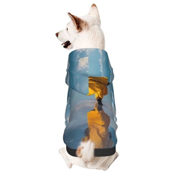 Xecao Monk Walking On Water Pattern Sweatshirts Winter Pet Dog Hoodie Puppy Coat Dog Sweaters Dog Clothes with Hat Dog Clothes Costume Outfit,Small Pets Wear-XX-Large