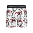 thumbnail image 1 of Xecao Monkey Print Boxer Briefs for Men's Stretch Moisture-Wicking Underwear, Mid-Rise Classics breathable fabric, 1 of 7