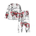thumbnail image 1 of Xecao Monkey Print Women Pajamas Set Soft Sleepwear Pjs long Sleeve Button Down Nightwear with Long Pants, 1 of 6