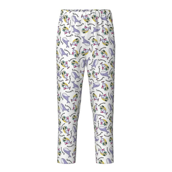 Xecao Monkey Submarine Captain Print Teenagers' Pajama Pants Long Sleep Pants Soft Elastic Waist Pajama Bottoms Elastic waist with 2 Pockets 5-16 Years-Small