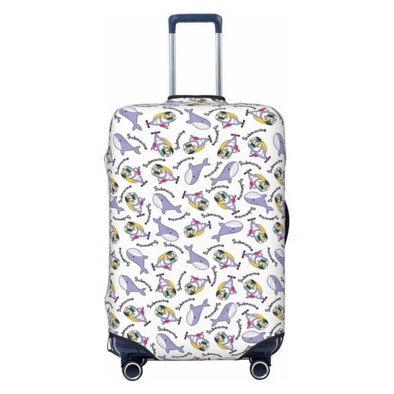 Xecao Monkey Submarine Captain print Elastic Luggage Cover, with double-sided print , is perfect for travel, business, and daily use