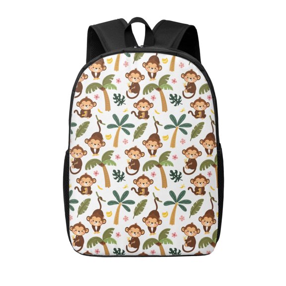 Xecao Monkeys Swinging from Palms print Travel Backpack, Large Computer Backpack for Men Women, College School Rucksack Book Bag