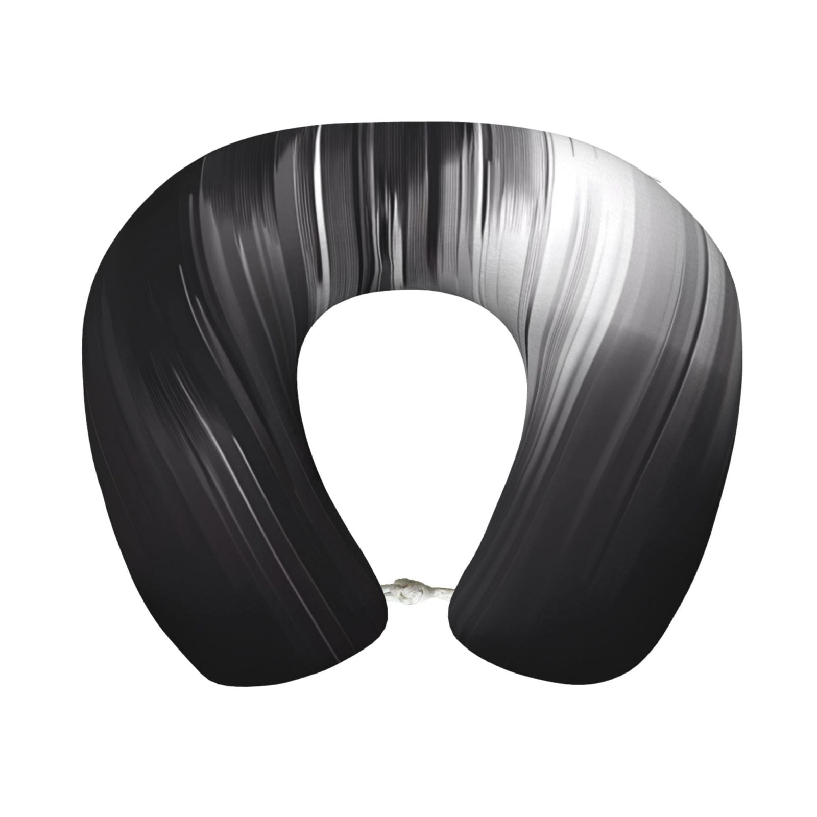 Xecao Monochrome Abstract Lines Print Memory Foam Cervical Neck Pillow Versatile U-Shaped Pillows for Home,Office,Camping,Travelling,Soft Washable Cover