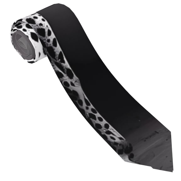 Xecao Monochrome Leopard Horse Print Tie For Men Necktie Woven Jacquard Neck Ties,Classic Men's Tie