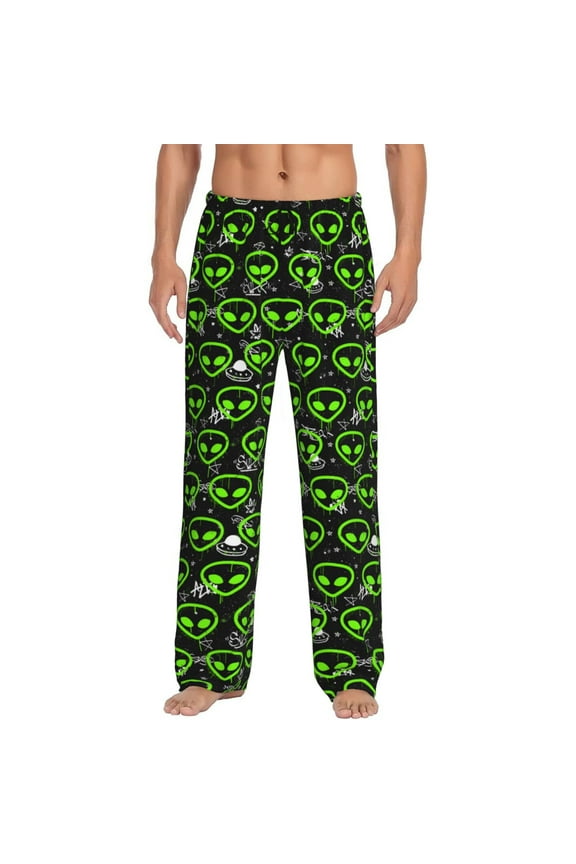 Monster Neon Head Men's Straight Lounge Pajama Pants - The Ultimate in Comfortable Sleepwear-X-Large