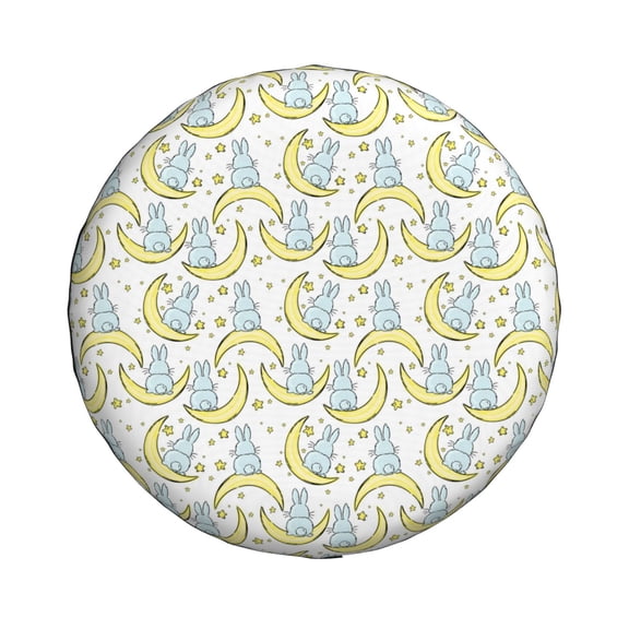 Xecao Moon And Rabbit for Tire Covers: Waterproof, dust-proof, and universally fitting for trailers, SUVs