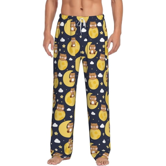 Xecao Moon Bear Men's Straight Lounge Pajama Pants: The Ultimate in Comfortable Sleepwear