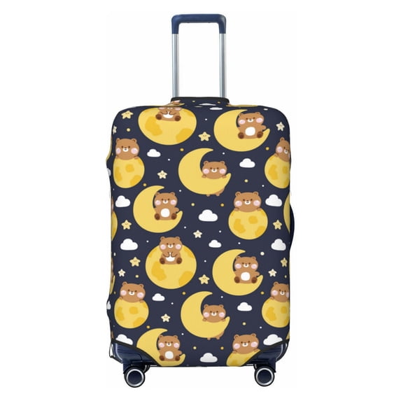 Xecao Moon Bear print Elastic Luggage Cover, with double-sided print , is perfect for travel, business, and daily use