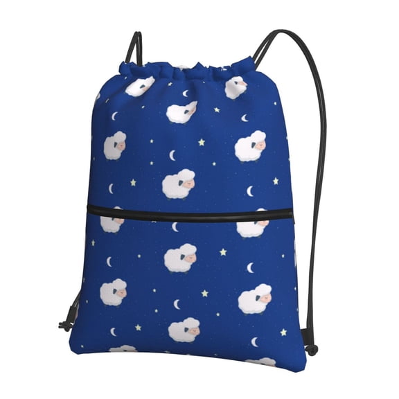 Xecao Moon Lamb for Drawstring Bags,Pull String Backpack Bags,String Bag Sackpack