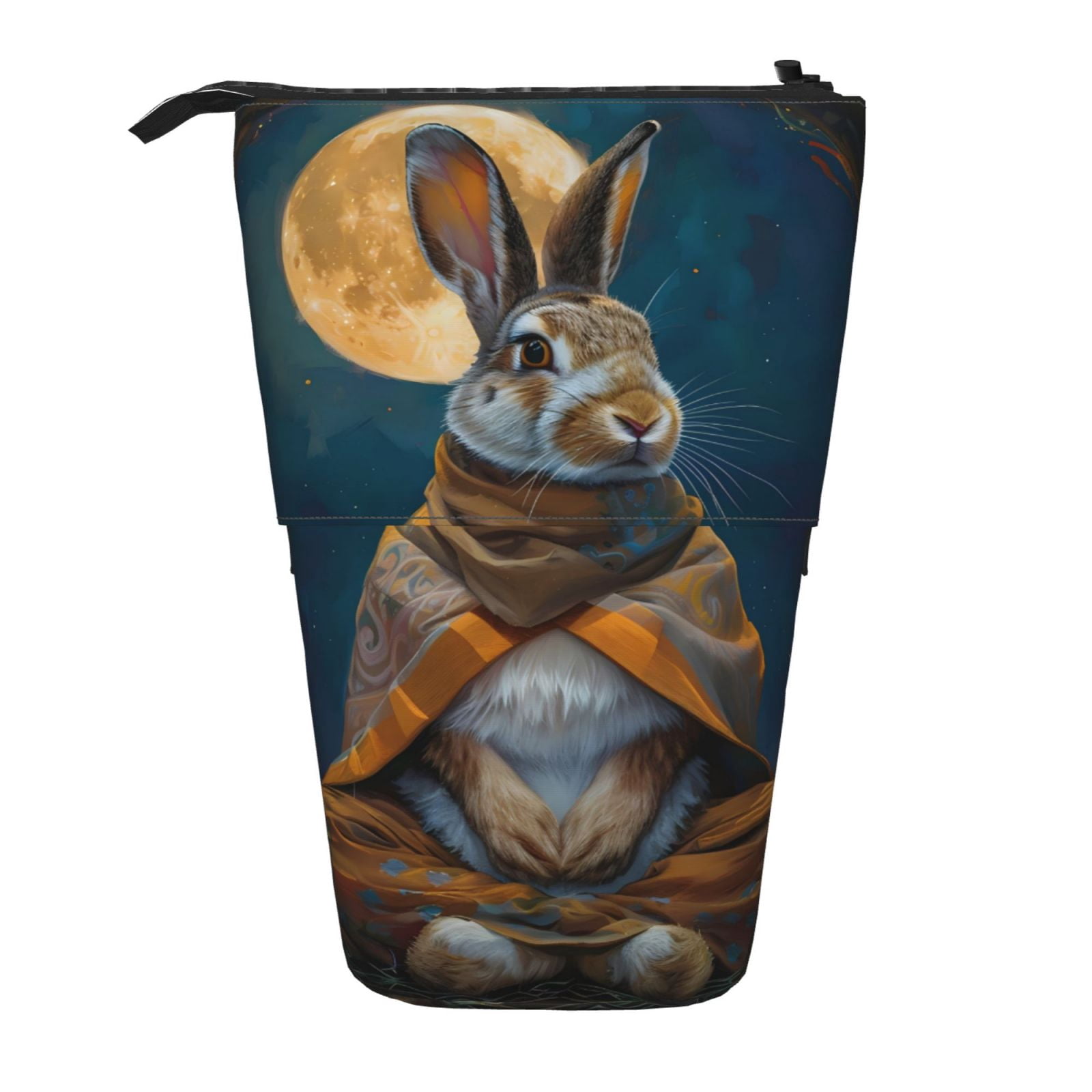 Xecao Moon Night Sky Cute Rabbit Print Telescopic Pencil Bag Pen Holder ...