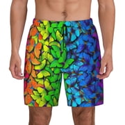Xecao Multicolored Butterflies for Mens Swimming Trunks Swim Trunks Quick Dry Swim Shorts with Mesh Lining Funny Swimwear Bathing Suits