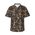 thumbnail image 1 of Xecao Mushroom Garnish print Hawaiian shirt - a stylish short-sleeve button-down for men, perfect for casual beach and tropical outings., 1 of 9