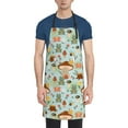 thumbnail image 1 of Xecao Mushroom House Insect Frog Print Kitchen Cooking Aprons, Waterproof Adjustable Bib Aprons with 2 Pockets for Women Men Chef, 1 of 8