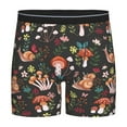 thumbnail image 1 of Xecao Mushroom Snail Print Boxer Briefs for Men's Stretch Moisture-Wicking Underwear, Mid-Rise Classics breathable fabric, 1 of 7