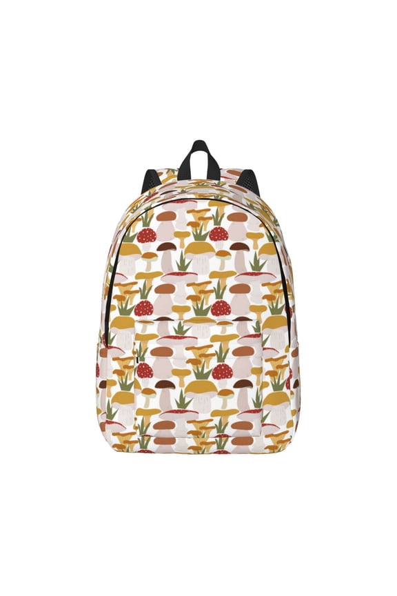Mushroom for Canvas College Laptop Backpack, Durable Rucksack Travel Notebook Bag School Backpack Book Bag for Men Women