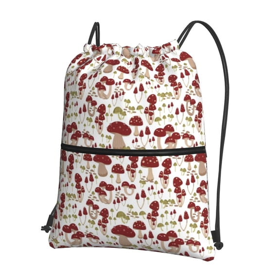 Xecao Mushroom for Drawstring Bags,Pull String Backpack Bags,String Bag Sackpack
