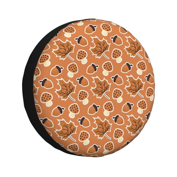 Xecao Mushroom maple nuts for Tire Covers,Wheel Tire Cover Waterproof, Dust-Proof, And Universally Fitting for Cars,Trailers, SUVs-14 inch
