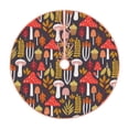 thumbnail image 1 of Xecao Mushrooms And Leaves Pattern Christmas Tree Skirt Round Xmas Tree Mat Base Cover for Holiday Home Decorations-30", 1 of 6