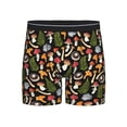 thumbnail image 1 of Xecao Mushrooms Print Boxer Briefs for Men's Stretch Moisture-Wicking Underwear, Mid-Rise Classics breathable fabric, 1 of 7