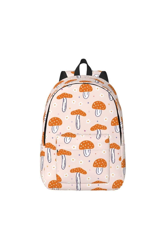 Mushrooms for Canvas College Laptop Backpack, Durable Rucksack Travel Notebook Bag School Backpack Book Bag for Men Women