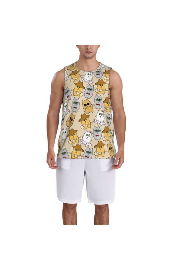 Music Dancing Cat print basketball shirt for both men and women, a unisex basketball jersey perfect for theme parties-3X-Large