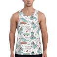 thumbnail image 1 of Xecao Music Lover Dinosaur Men's Tank Top Workout Quick Dry Sleeveless Gym Jogging Muscle Shirts Summer Swim Beach Tops, 1 of 9