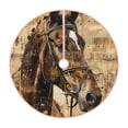 thumbnail image 1 of Xecao Musical Horse Vintage Collage Pattern Christmas Tree Skirt Holiday Part Decorations for Christmas Tree, Farmhouse Christmas Decor Xmas Holiday Home Party Decorations-36", 1 of 6