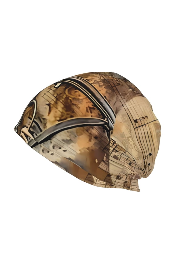 Musical Horse Vintage Collage Print Knit Hat,Winter Beanie for Men Women, Beanie Soft Warm Ski Stocking Cuffed Cap