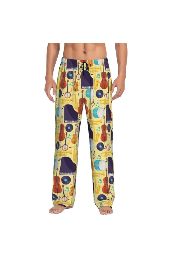 Musical Instruments Men's Straight Lounge Pajama Pants: The Ultimate in Comfortable Sleepwear