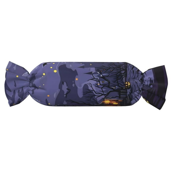 Xecao Mystery House Halloween Night Print+Candy-Inspired Plush Pillow for Men Women Suitable for Beds, Sofas, Game Rooms Drawstring Closure