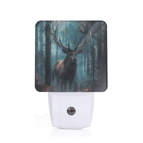 Xecao Mystical Forest Elk for Night Light - a Wall-mounted LED Fixture with A Dusk-to-dawn Sensor, Ideal for Bedrooms, Bathrooms, Hallways, and Kitchens-US