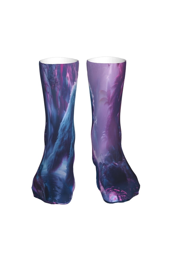 Mystical White gorilla Jungle Print Fashion No Heel Casual Crew Socks Cushioned Breathable for Men Women - Moisture wicking,Not easy to fade Suitable for daily