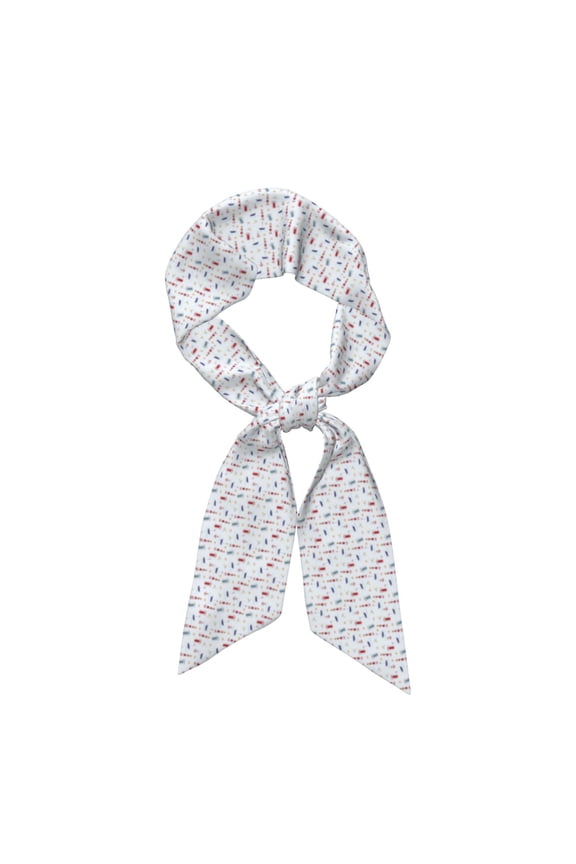 Nautical Lighthouse Sailboat Pattern Large Satin Head Scarf - Satin Hair Scarves Silk Bandana Scarf Headscarf Silk Feeling Scarf for Women