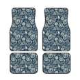 thumbnail image 1 of Xecao Nautical Style Print Car Foot Mat Set of 4 Pieces Neoprene All-Weather Dust-Proof Stain-resistantCar Interior Decorative mats Non-Slip Mats, 1 of 6