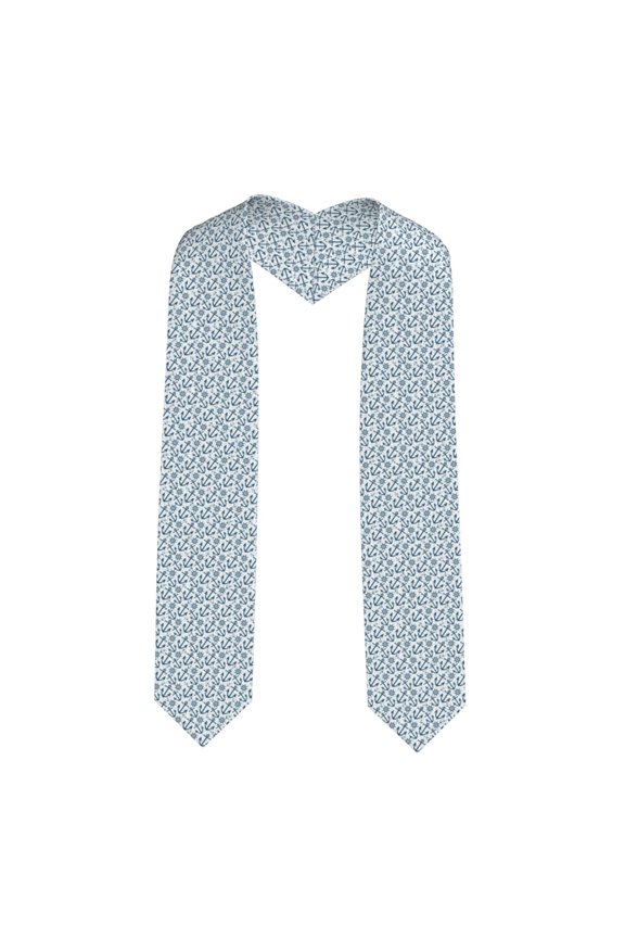 Xecao Nautical Theme Anchors Print Graduation Shawl Stole Honor Stole Adult 72" Academic Commencements
