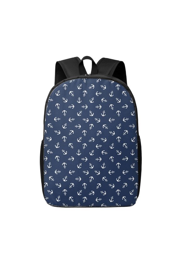 Nautical Themed Simple Anchors print Travel Backpack, Large Computer Backpack for Men Women, College School Rucksack Book Bag