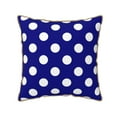 thumbnail image 1 of Xecao Navy And White Polka Dot Print Soft Velvet Decorative Throw Pillow Covers, Square Cushion Cases for Bed, Sofa, Living Room, Car, and Indoor Outdoor Use-20"x20", 1 of 8