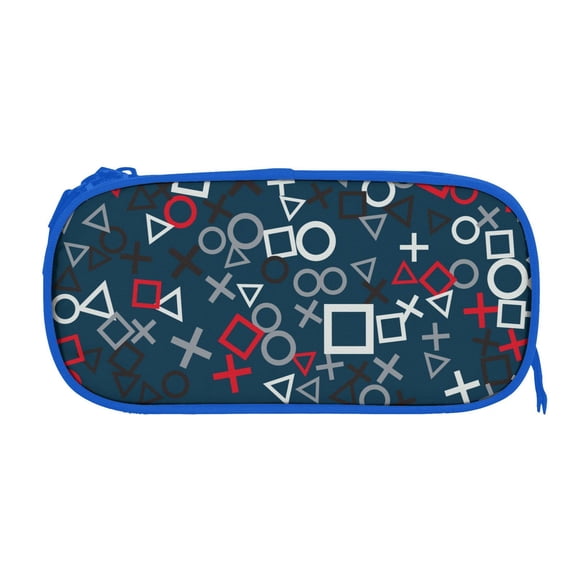 Xecao Navy Blue Geometric print Fanny Pack Belt Bag for Women and Men, Fashionable Waterproof Waist Pack with Adjustable Strap for Traveling, Hiking, Jogging, Cycling