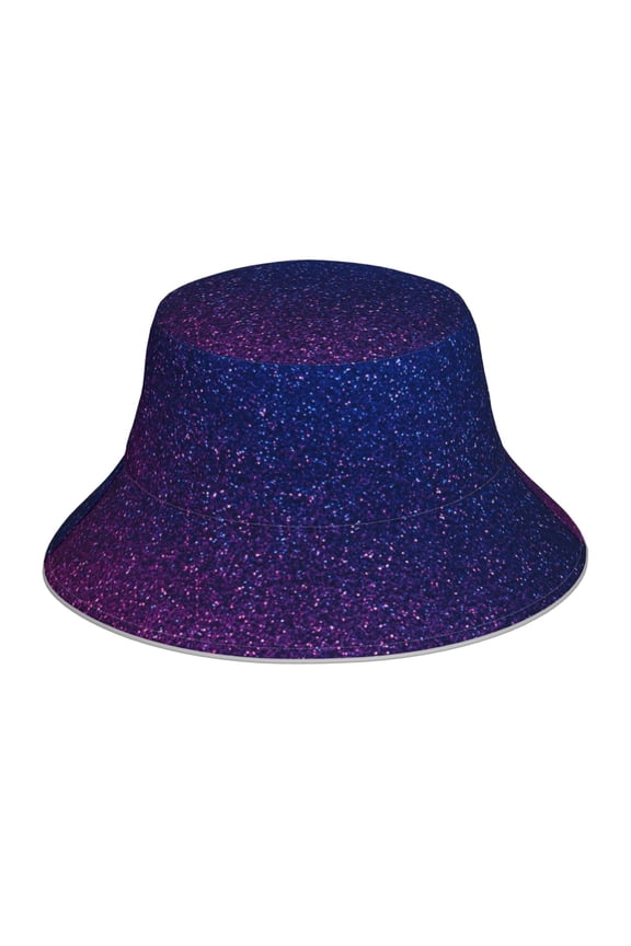 Neon Glitter Print Men and Women Night Reflective Hat Runner Cap Visor Bucket Hat Boonie Cap