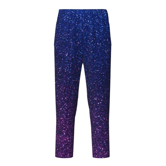 Xecao Neon Glitter Print Teenagers' Pajama Pants Long Sleep Pants Soft Elastic Waist Pajama Bottoms Elastic waist with 2 Pockets 5-16 Years-Large