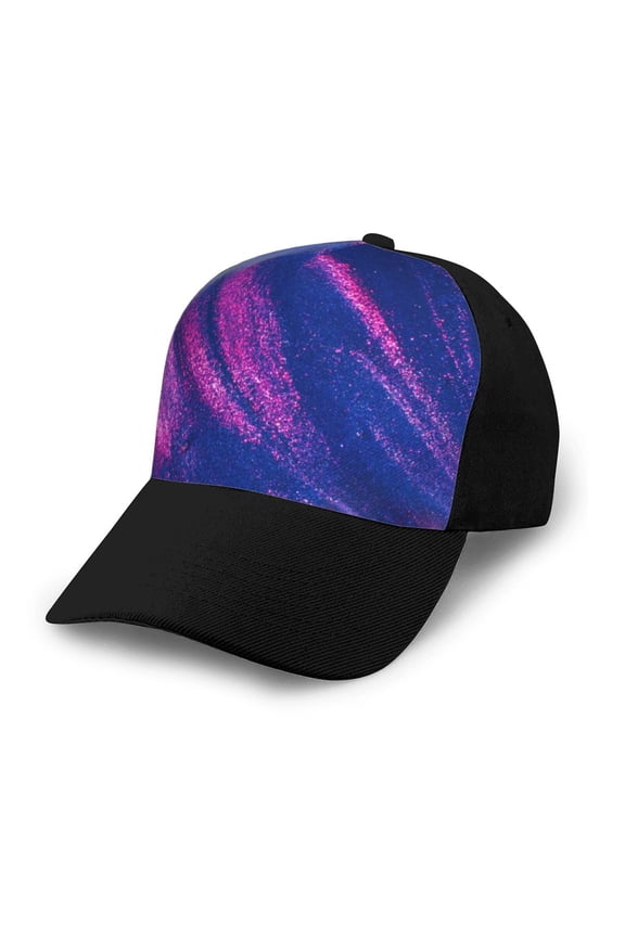 Neon Gradient Blue print unisex vintage washed baseball cap, a soft and adjustable hat perfect for any casual style.