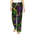 thumbnail image 1 of Xecao Neon Mardi Gras Women's Straight Lounge Pajama Pants: The Epitome of Relaxed Sleepwear, 1 of 9