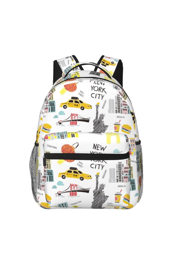 New York Backpack, a stylish and functional choice for both men and women, is the perfect basic bookbag for college, work, or travel