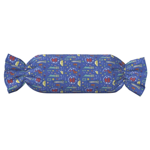 Xecao New-York City Print+Candy-Inspired Plush Pillow for Men Women Suitable for Beds, Sofas, Game Rooms Drawstring Closure