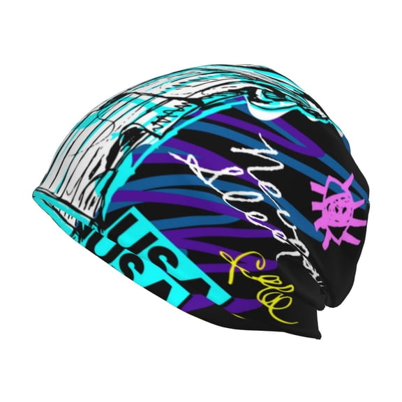 Xecao New York City Print Knit Hat,Winter Beanie for Men Women, Beanie Soft Warm Ski Stocking Cuffed Cap