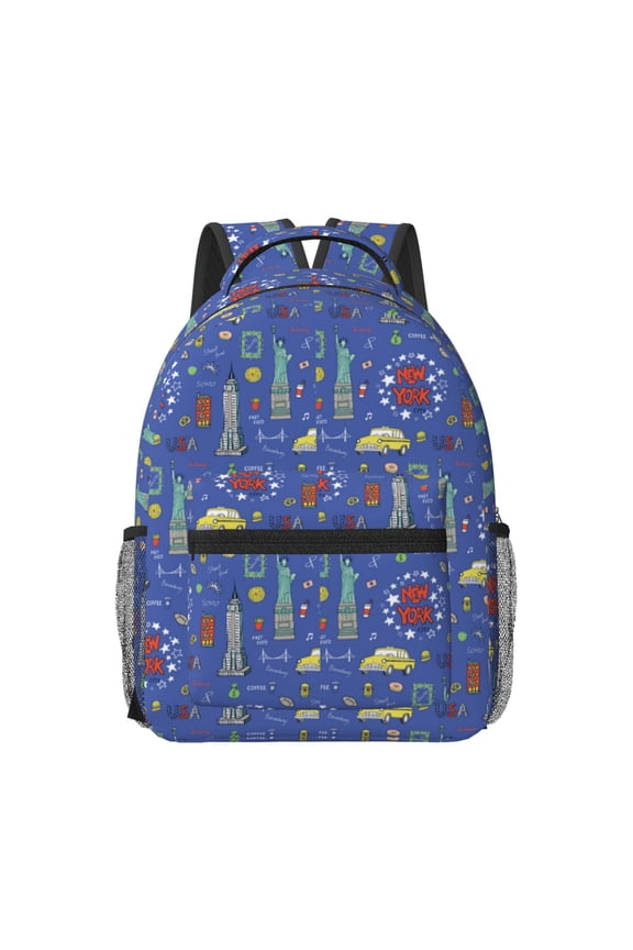 New-York City Travel Backpack: A spacious, stylish computer backpack ideal for men and women, perfect for college, school, or daily travels