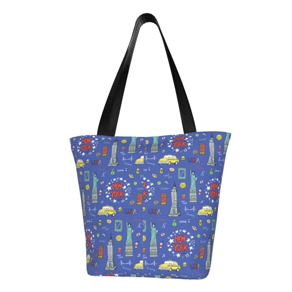 Xecao New-York City for Tote Bag for Women -Tote Shoulder Bag with A Little Pocket Inside, Perfect for Travel and Work.